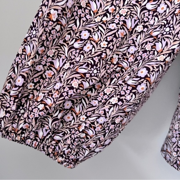 J. Crew Puff-Sleeve Satin Back Crepe Top Floral Flourish Blouse BL008 Fall 22" - Picture 5 of 12